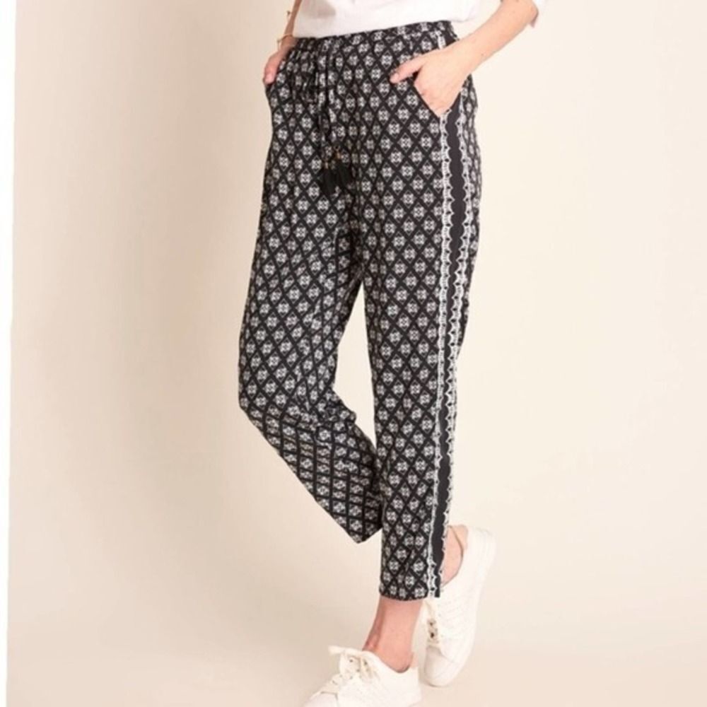 Hatley Pauline micro Mandala Printed Drawstring casual Joggers size small